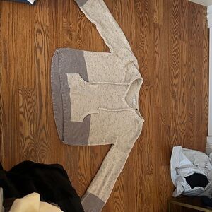 Prana Women's Cream and Gray Cardigan